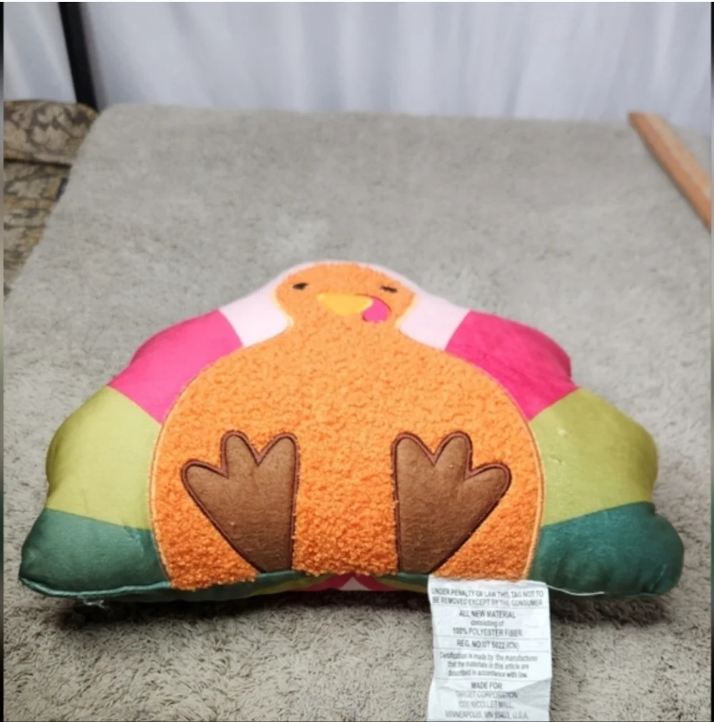 Bullseye TURKEY Decorative Pillow Target Bullseye Playground Thanksgiving
